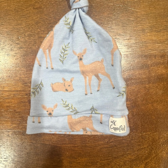 Copper Pearl Other - Copper Pearl Blue Deer Print Baby Hat